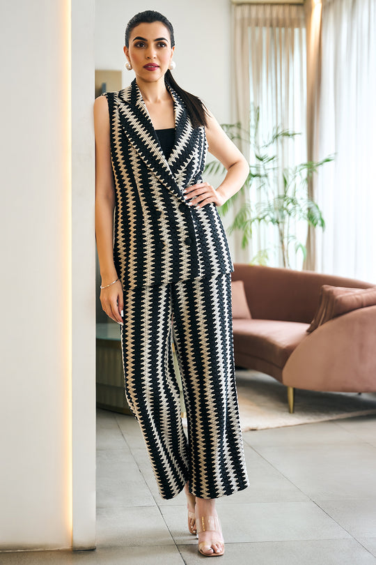 ZIG ZAG CORD SET FOR WOMEN FASHION