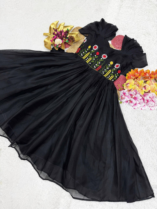 Beautiful Stylist Gown with Handowk Design