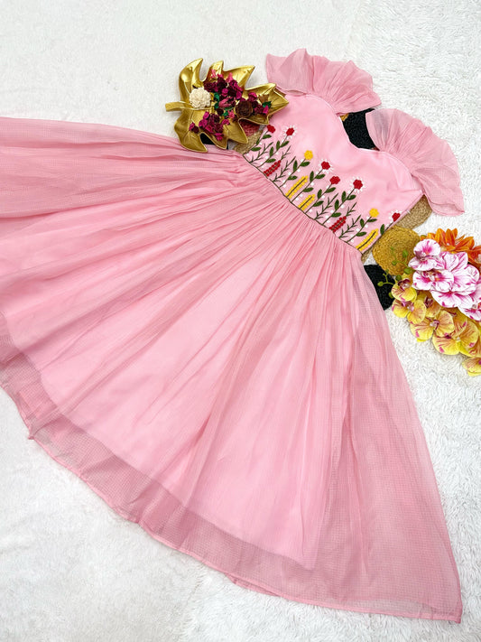 Beautiful Stylist Gown with Handowk Design