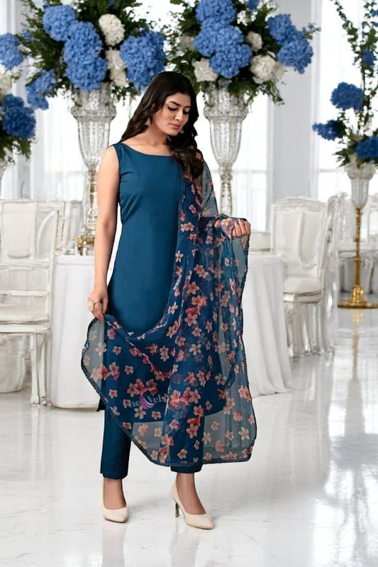 KURTI,DUPTTA AND BOTTOMWEAR SET FOR WOMEN FASHION