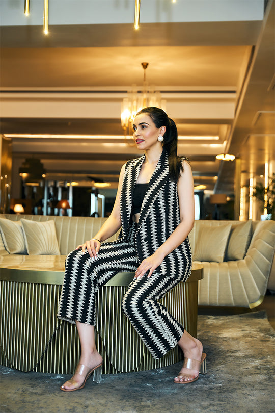 ZIG ZAG CORD SET FOR WOMEN FASHION