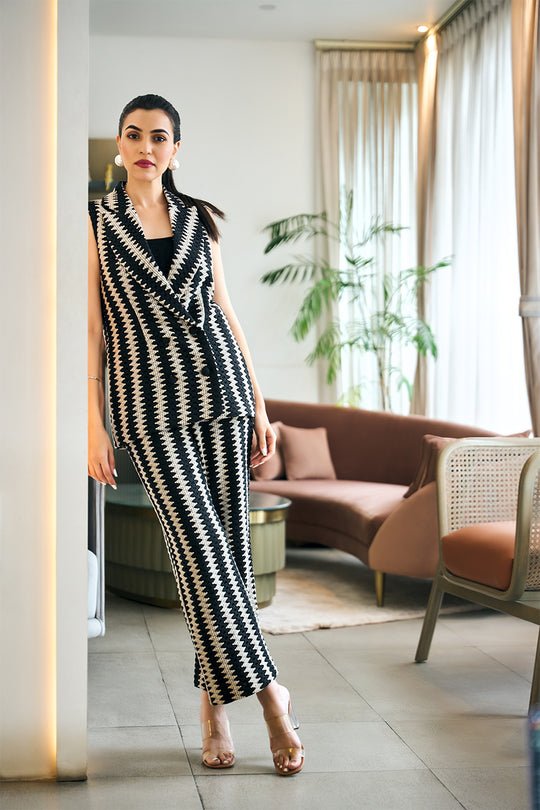 ZIG ZAG CORD SET FOR WOMEN FASHION