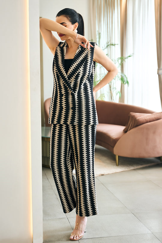 ZIG ZAG CORD SET FOR WOMEN FASHION