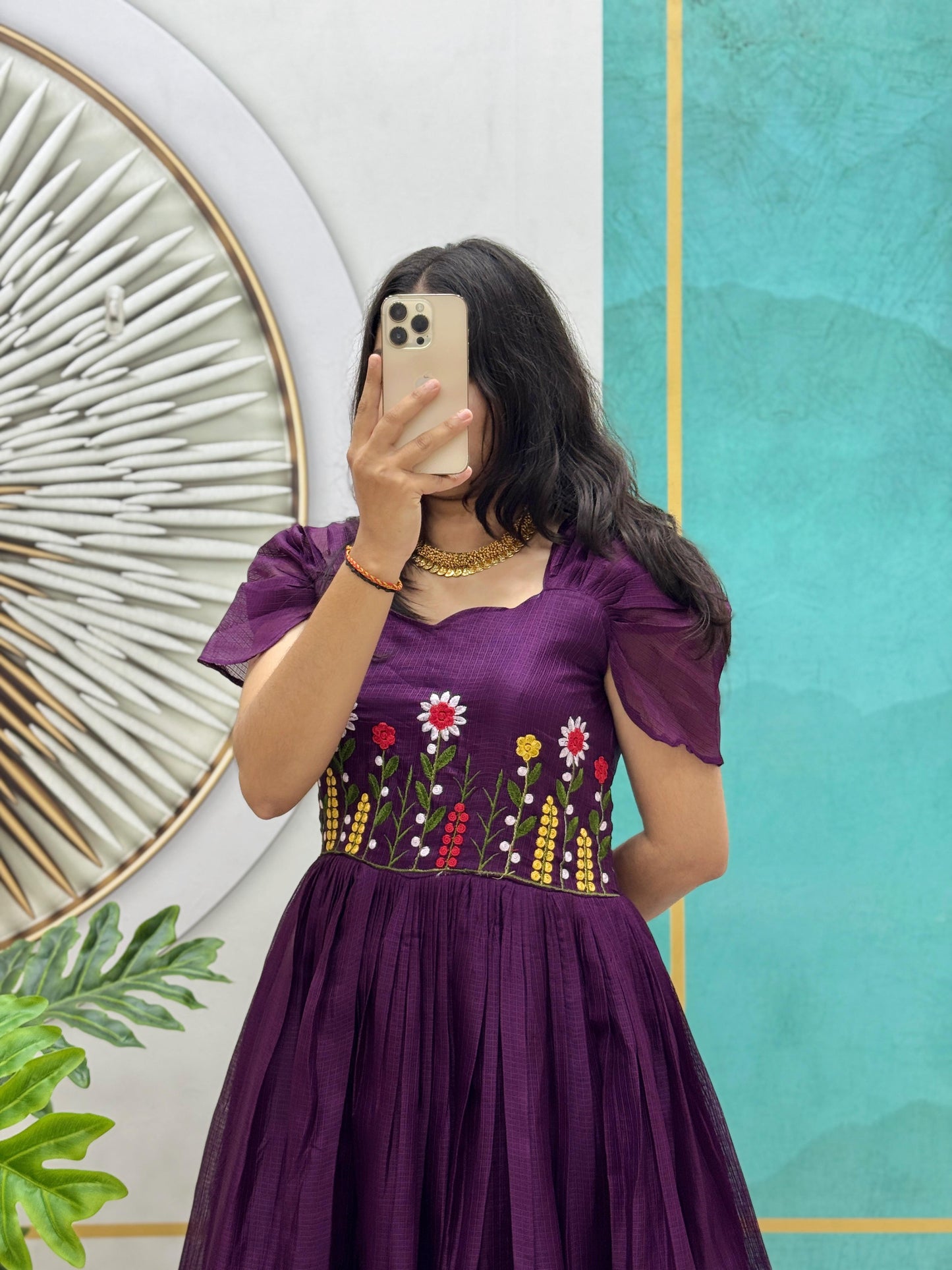 Beautiful Stylist Gown with Handowk Design