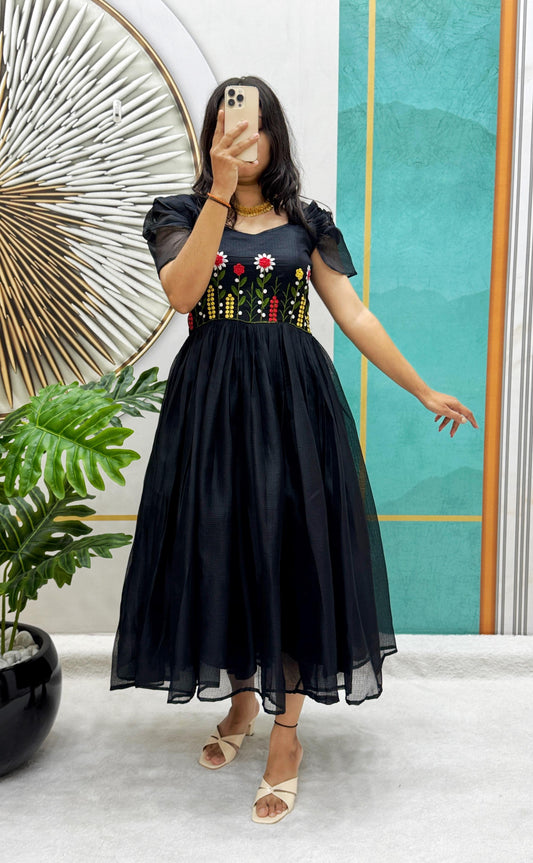 Beautiful Stylist Gown with Handowk Design