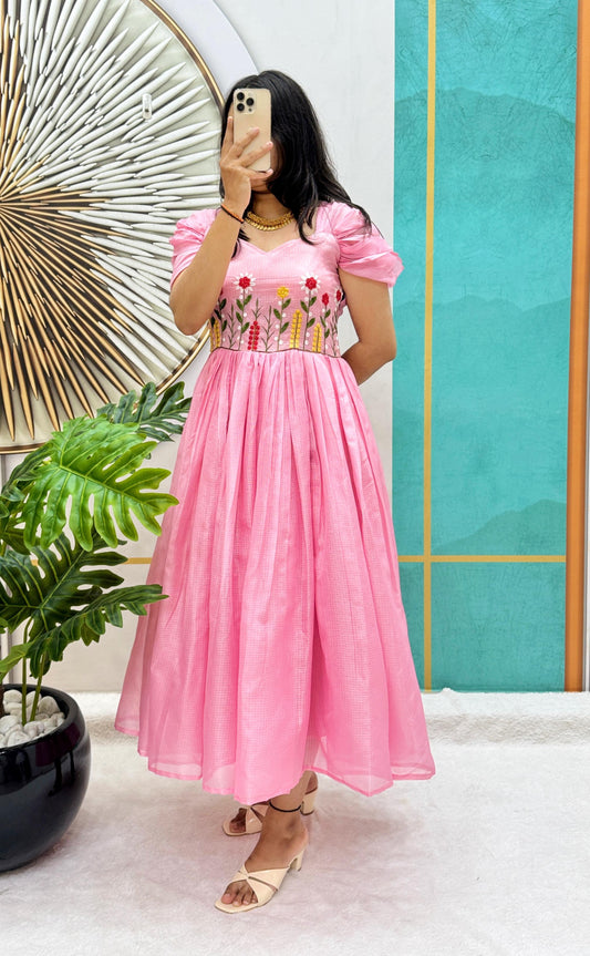 Beautiful Stylist Gown with Handowk Design