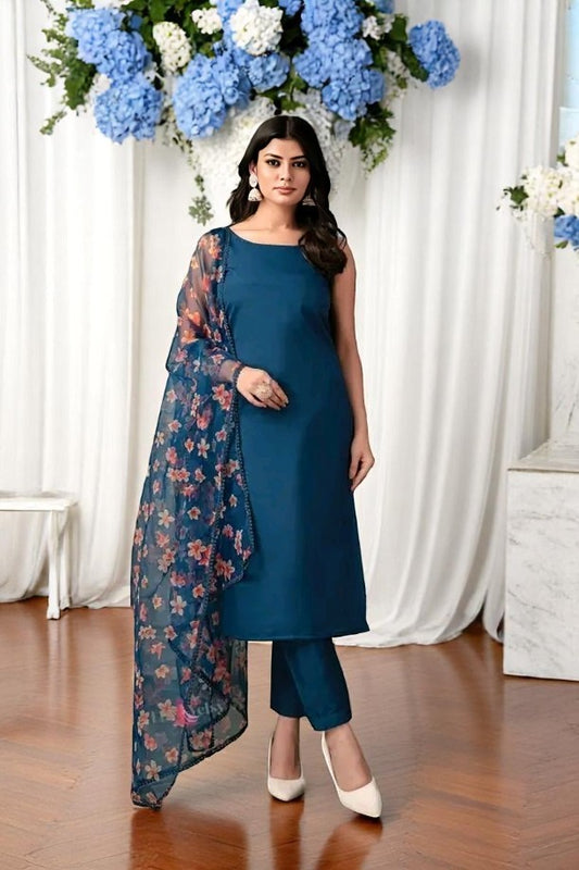 KURTI,DUPTTA AND BOTTOMWEAR SET FOR WOMEN FASHION
